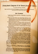 Wilcommen, No. 0166 Photograph of a Joint Resolution to Approve the Covenant